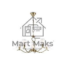 Люстра Ambrella light LH57091/5 BS/FR латунь/белый матовый E14/5 max 40W D690*790
