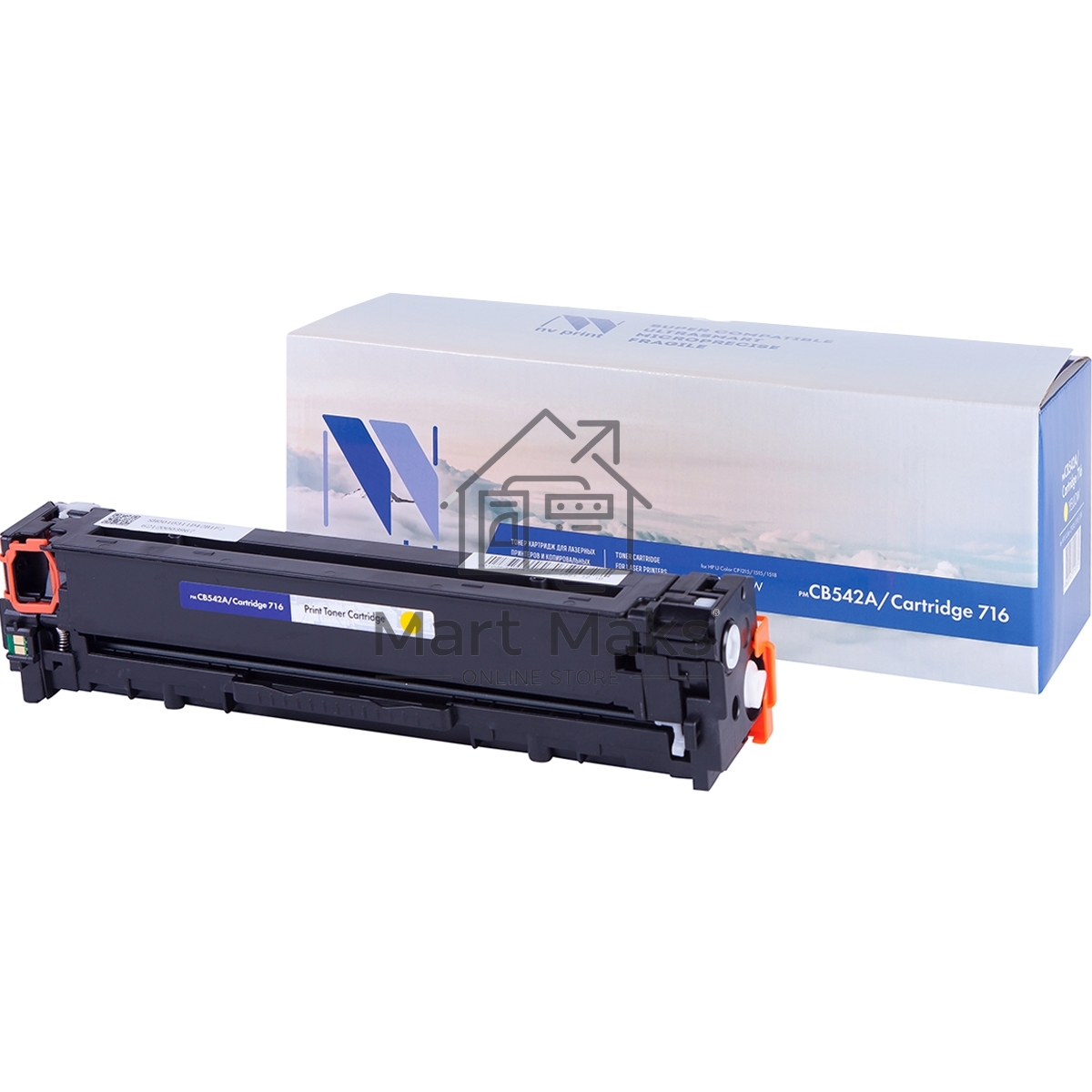 Картридж лазерный NVPrint совместимый HP CB542A/Canon 716 Yellow для LJ Color CP1215/1515/1518/ (1400k)