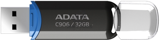 Флешка USB R/W ADATA R/W Flash Drive RTL (AC906-32G-RBK), 32Gb, USB 2.0, R/W 15/5, черный