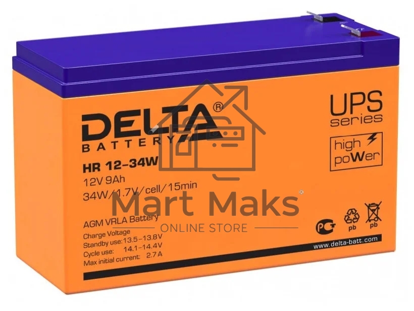 Батарея Delta DT 1212 (12V, 12Ah)