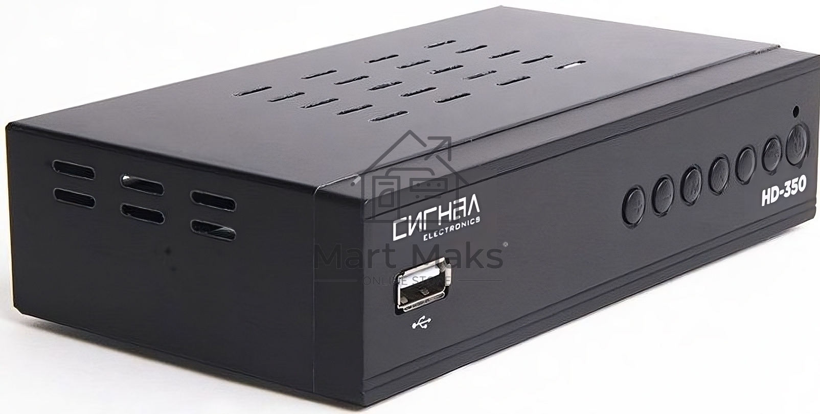 Ресивер эфирный цифровой DVB-T2/C HD HD-350 металл, дисплей DOLBY DIGITAL, HEVC Сигнал Electronics