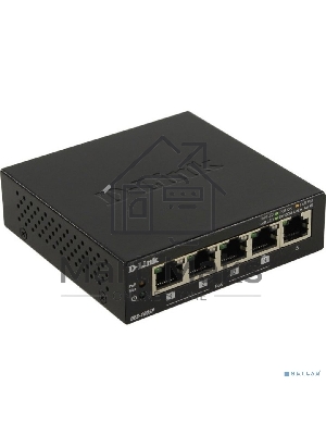 Неуправляемый коммутаторD-LinkDES-1005P/B1A с 5 портами 10/100Base-TX (1 порт с поддержкой PoE)