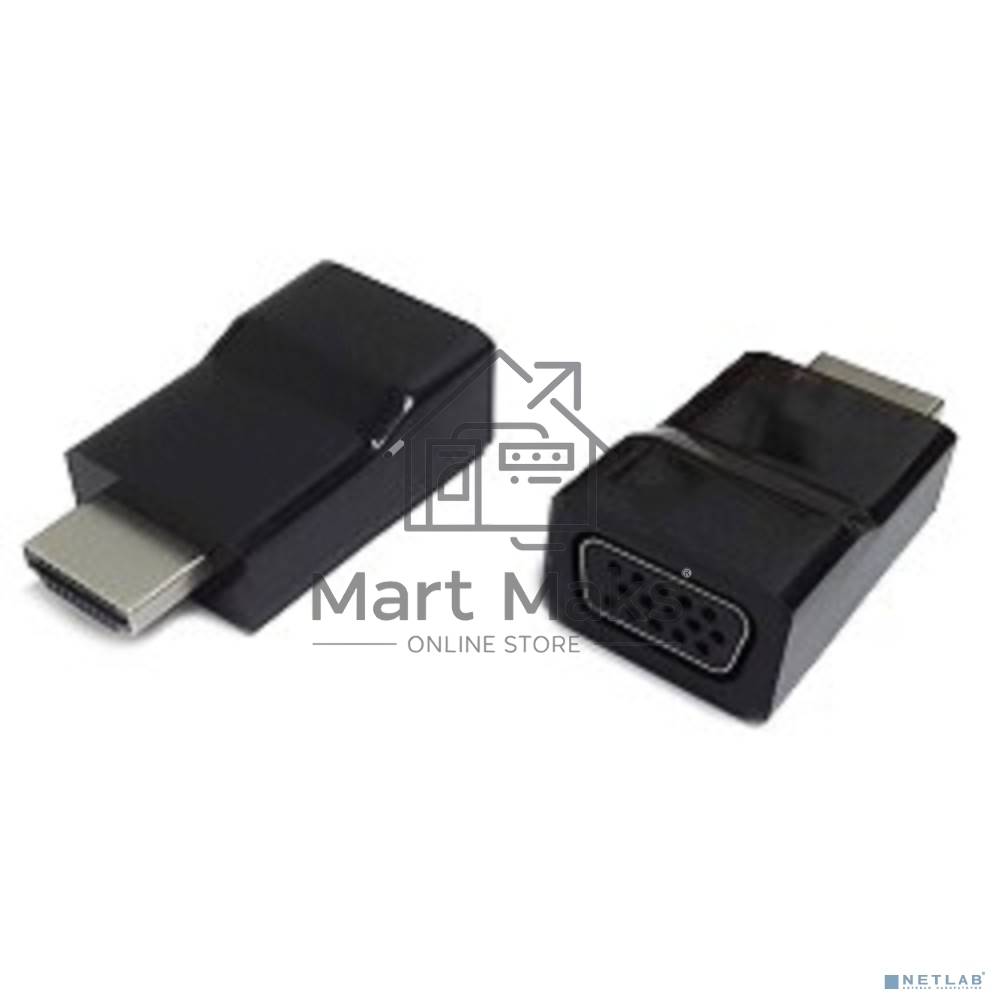 Переходник Gembird Переходник HDMI-VGA Cablexpert A-HDMI-VGA-001, 19M/15F