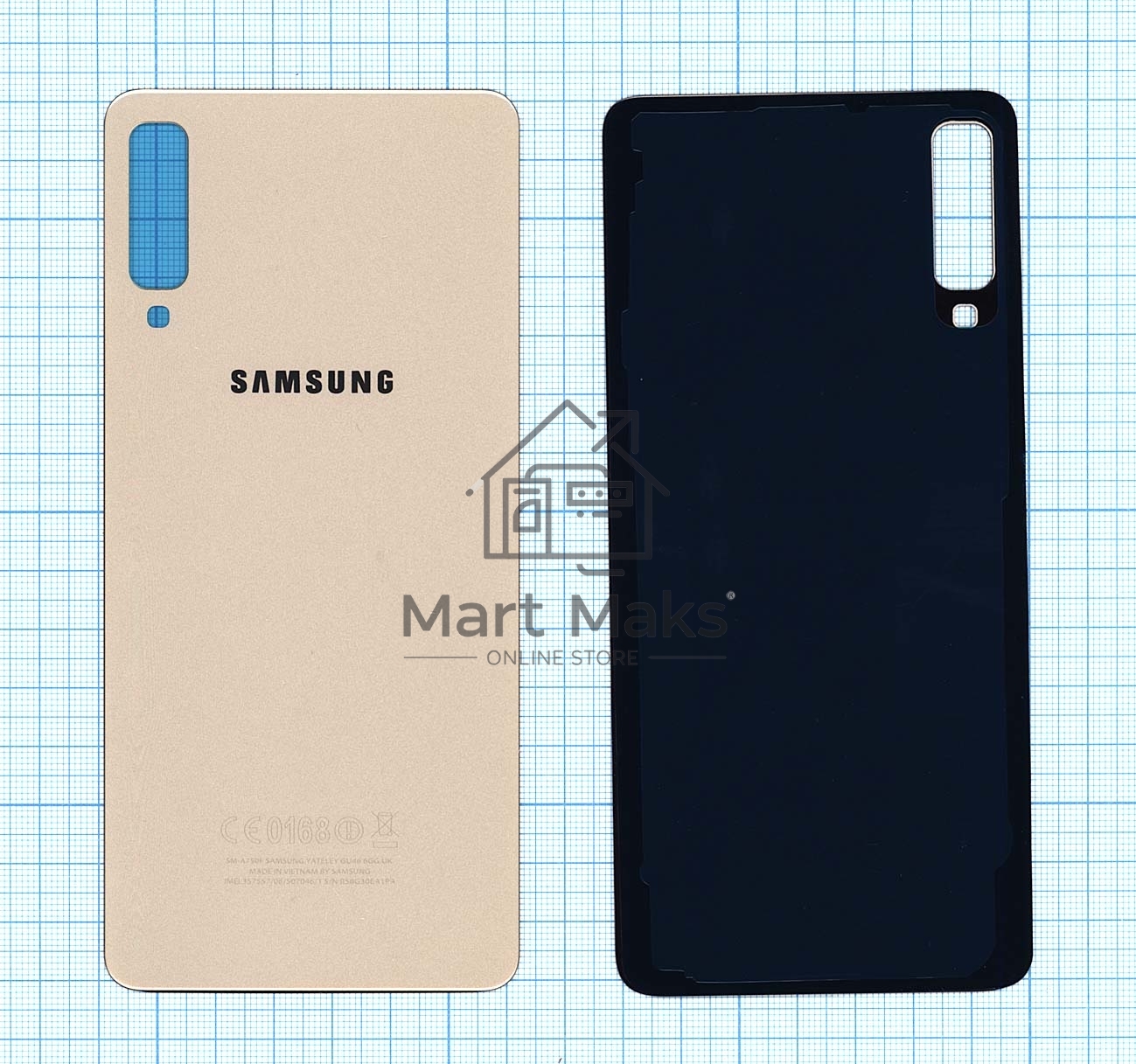 Задняя крышка для Samsung Galaxy A7 (2018) SM-A750F золотая
