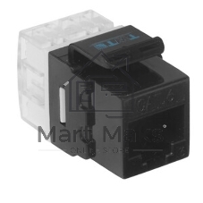 Модуль Keystone RJ45, Cat.6, UTP, 180 градусов, черный