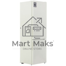 Холодильник Maunfeld MFF200NFBG Inverter бежевый двухкамерный 271/106 л морозилка снизу, No Frost