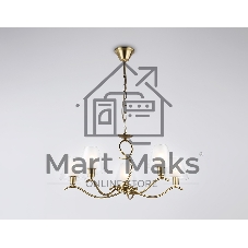 Люстра Ambrella light LH57091/5 BS/FR латунь/белый матовый E14/5 max 40W D690*790