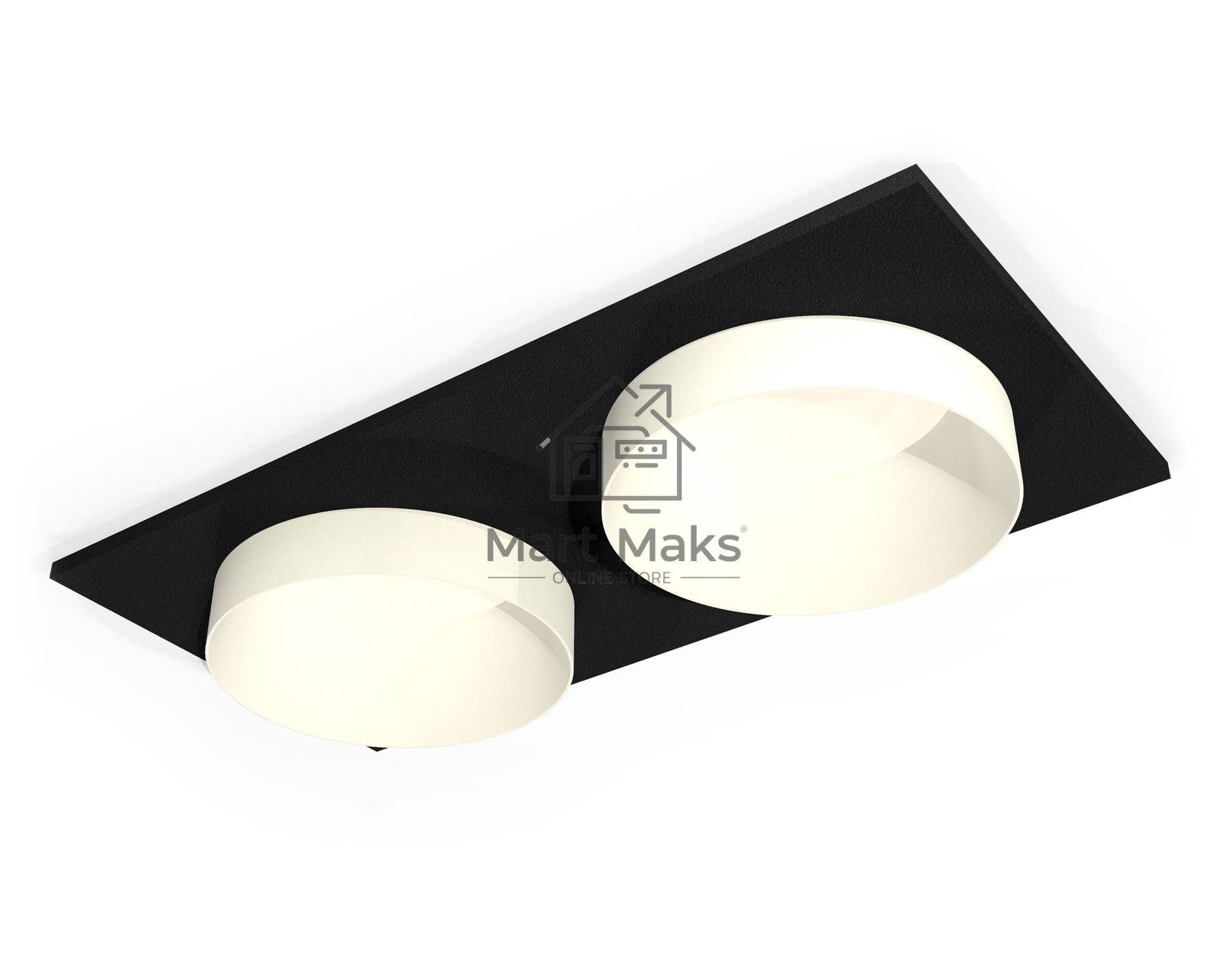 Комплект встраиваемого светильника Ambrella light XC6526020 SBK/SWH черный песок/белый песок MR16 GU5.3 (C6526, N6130)