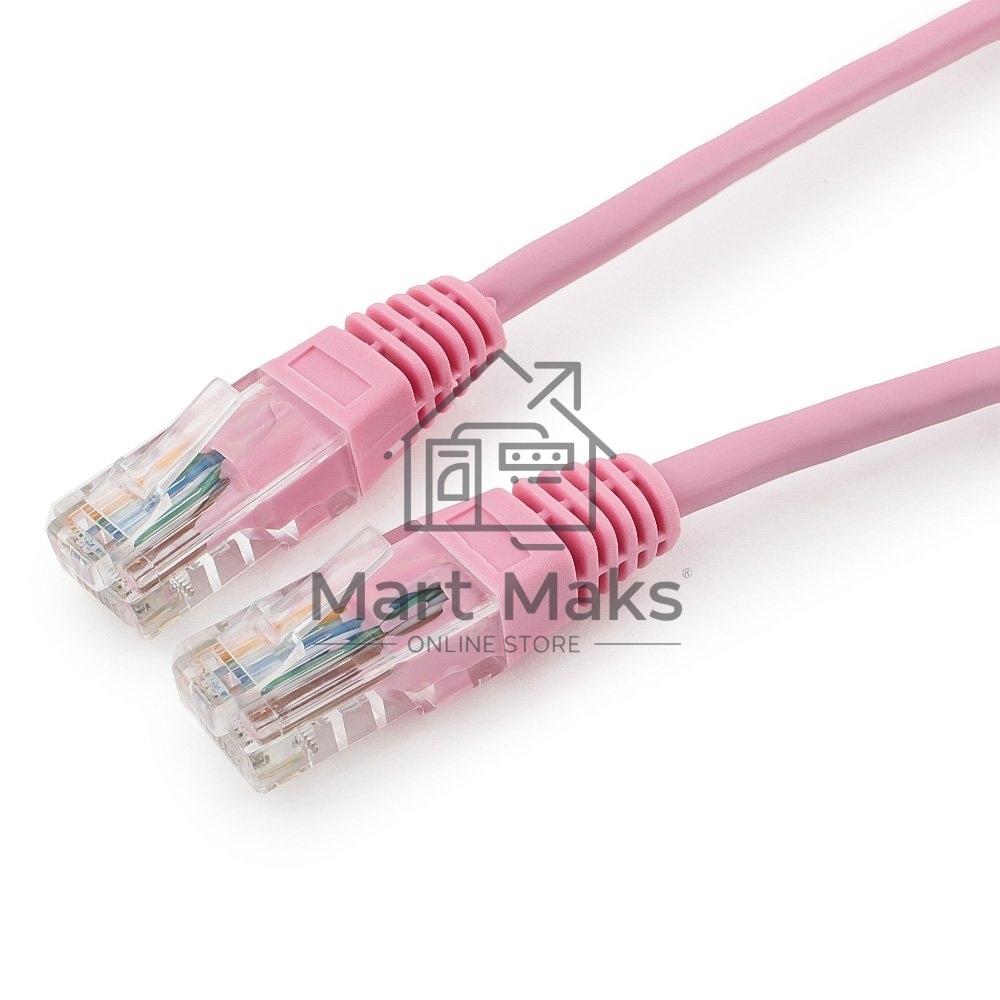 Патч-корд UTP Cablexpert кат.5e, 0.5м, литой, многожильный (розовый)