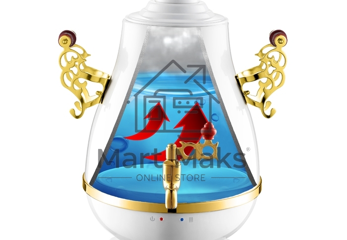 Самовар Centek CT-0092 A (белый+рисунок+золото), 4.0л, 2300Вт, поддерж.t + LED индикатор