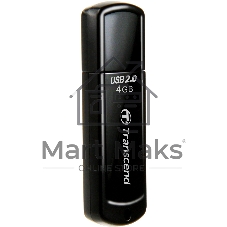 Флешка USB Transcend JetFlash 350 (TS4GJF350), 4Gb, USB 2.0, R/W 12/5, черный