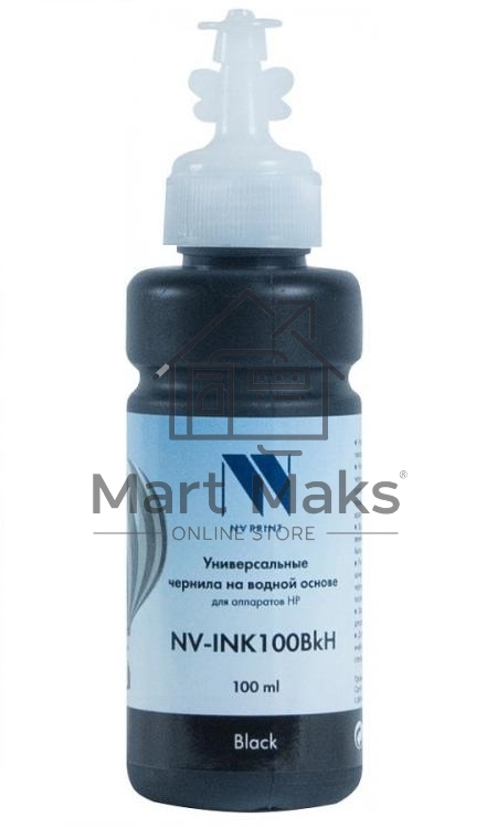 Чернила NV-INK100 Black универсальные на водной основе для аппаратов НР (100 ml) (Китай)