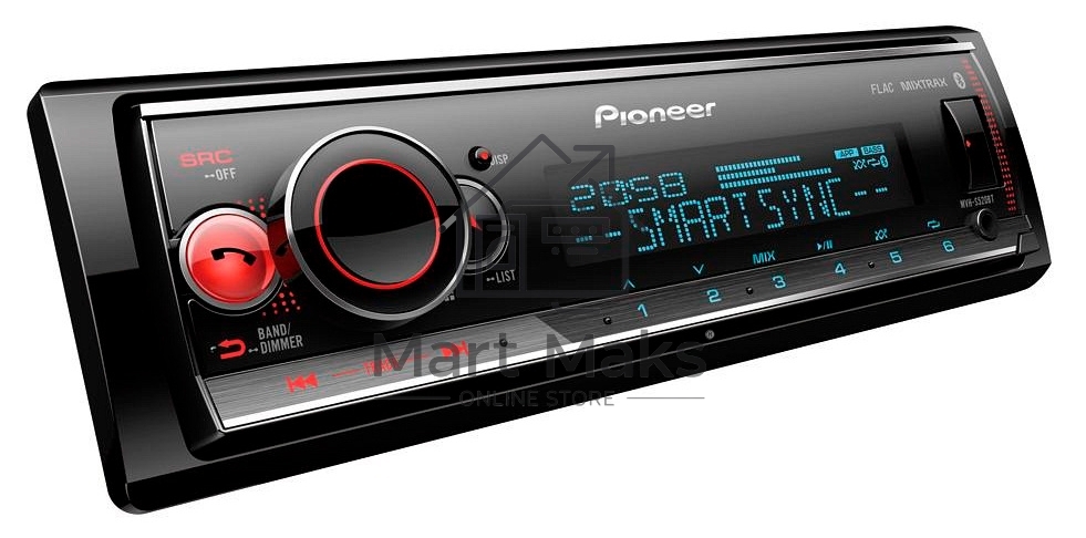 Автомагнитола Pioneer MVH-S520BT 1DIN 4x50Вт