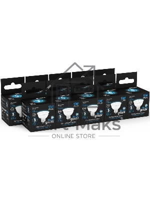 Лампа cветодиодная LED Gauss MR16 12V 5W 530lm 6500K GU5.3 1/10/100 201505305