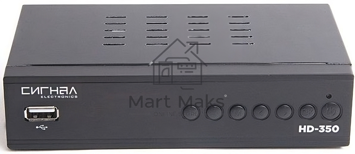 Ресивер эфирный цифровой DVB-T2/C HD HD-350 металл, дисплей DOLBY DIGITAL, HEVC Сигнал Electronics