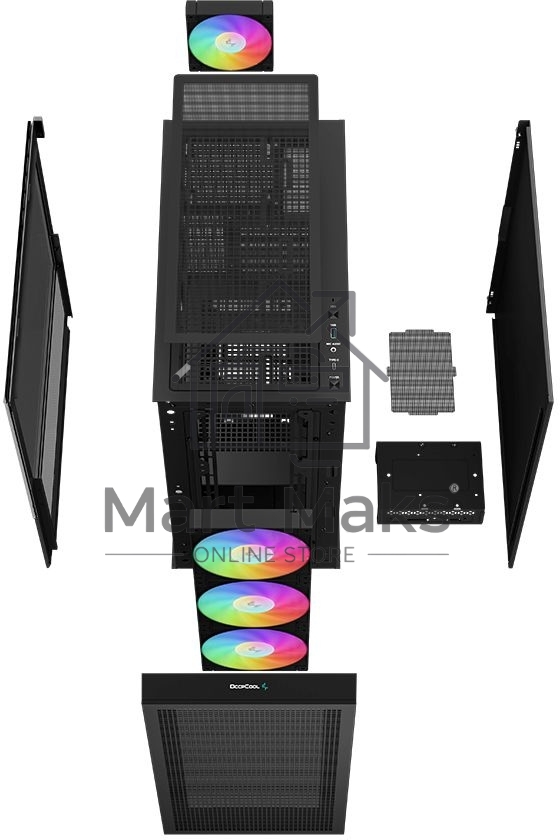 Компьютерный корпус DeepCool CH560 черный (R-CH560-BKAPE4-G-1) (ATX, без БП, 2хUSB, с окном)