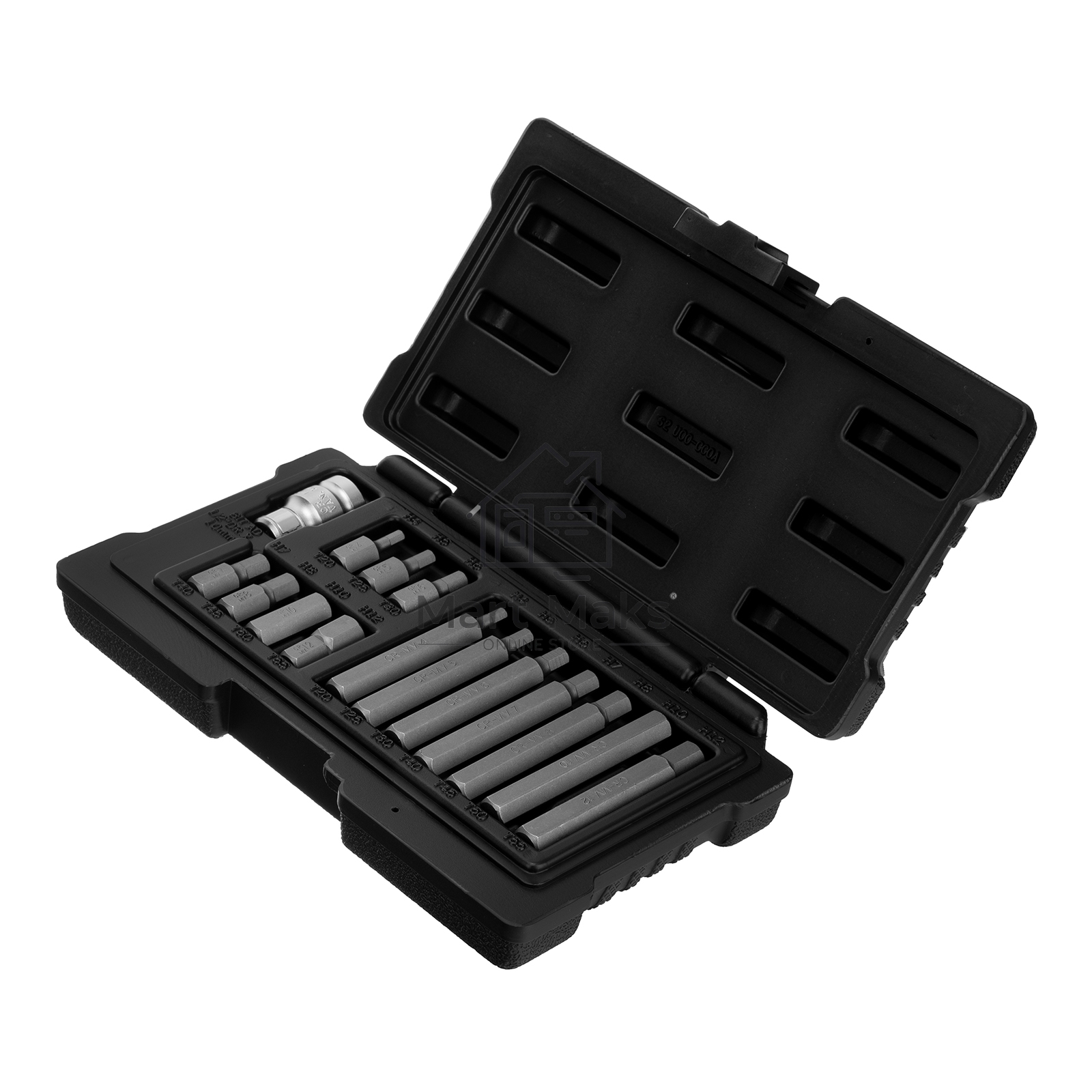 Набор бит STELS 11313hex хвостовик-шестигранник 1/2'' crv 10мм 15предм.