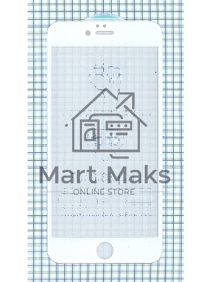 Защитное стекло 5D для iPhone 6/6S Plus белый