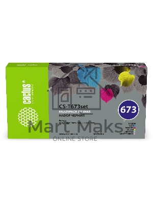 Чернила Cactus CS-T673set 673 черный/голубой/пурпурный/желтый/светло-голубой/светло-пурпурный набор 6x70мл для Epson Inkjet Photo L800/L801/L810/L850