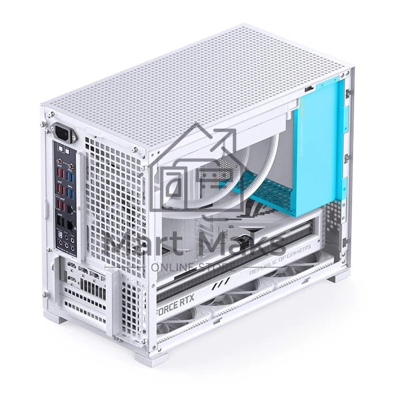 Корпус без блока питания Case JONSBO D32 PRO, Mini-Tower, TG, no fan, 2xUSB-A 3.2 + 1xUSB-C 3.2, mATX, mDTX, mITX White