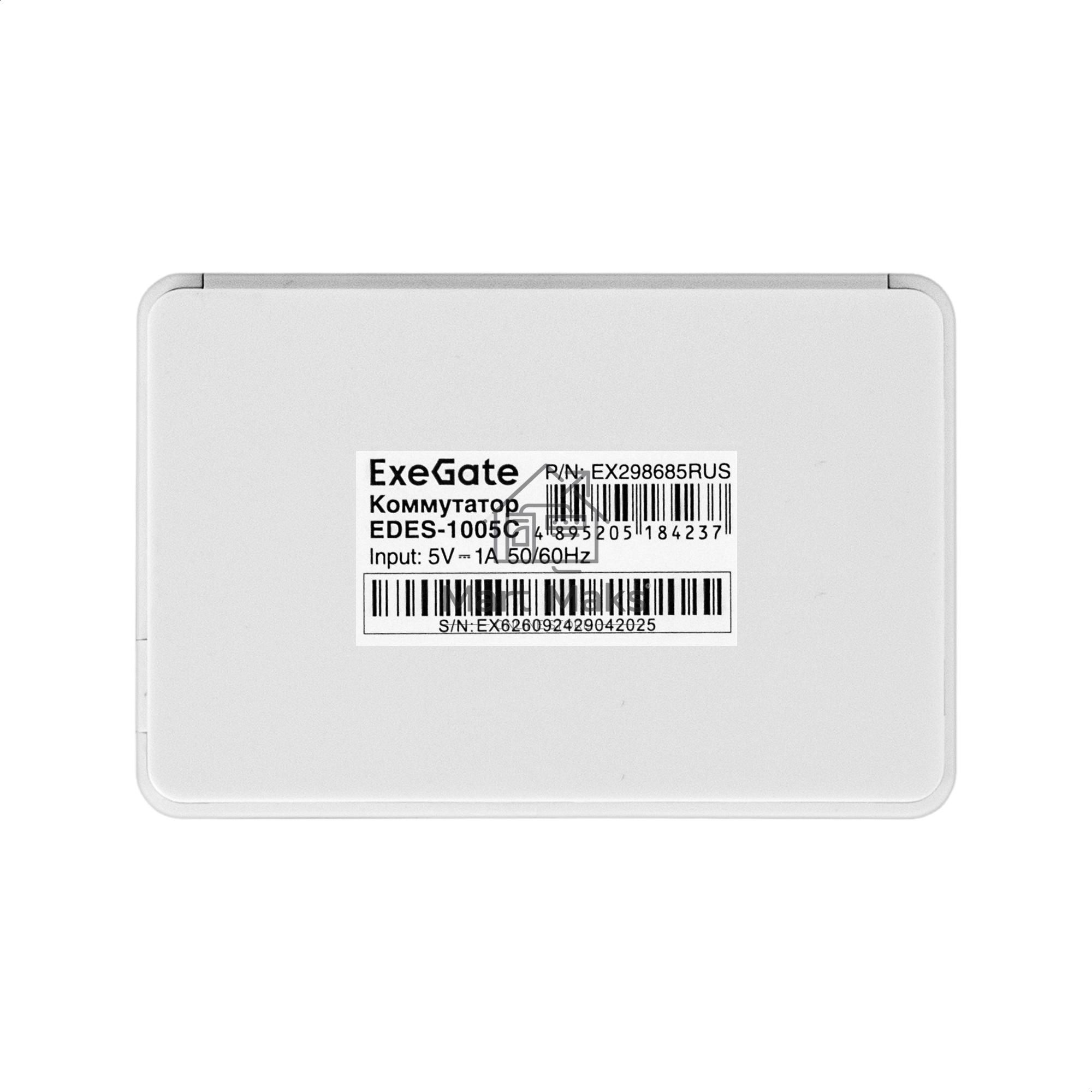 Коммутатор неуправляемый ExeGate EDES-1005C (5-портовый UTP 10/100Mbps, с функцией энергосбережения (Green Ethernet Technology), настольный)