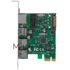 Контроллер сетевой ExeGate EXE-361 PCI-E 2.0, 3*USB 3.0 ext + LAN UTP 1000Mbps, раз.доп.пит.OEM)