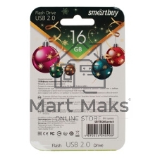 Флешка USB SmartBuy NY series Santa-A (SB8GBSantaA), 8Gb, USB 2.0, R/W 15/5, красный/белый