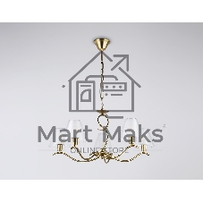 Люстра Ambrella light LH57091/5 BS/FR латунь/белый матовый E14/5 max 40W D690*790