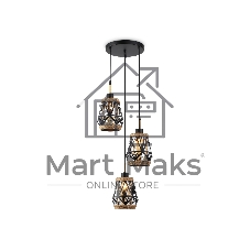 Светильник Ambrella light TR8522/3 BK/SB черный/бронза E27/3 max 60W D380*1000