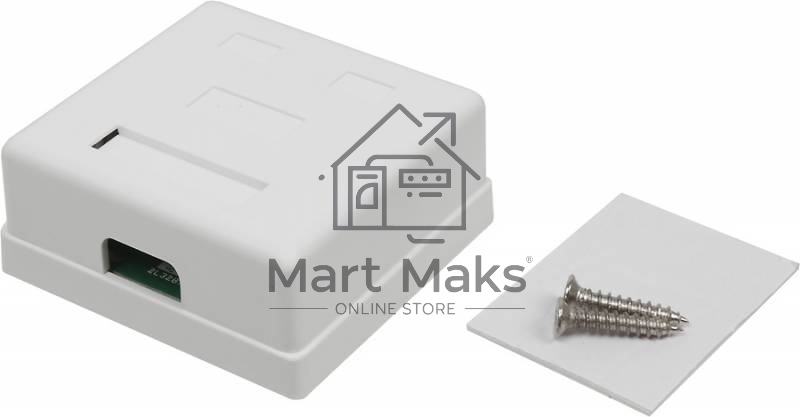 Розетка TWT (TWT-SM2-4545-WH) настенная 2 порта RJ-45 категории 5е. UTP. белая