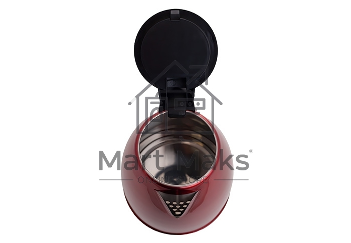Чайник Centek CT-1068 RED (красный) металл 2л, 2000W, хромированная вставка на крышке