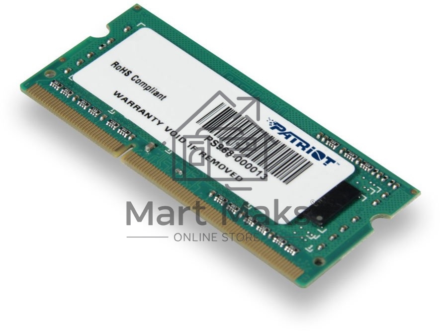 Оперативная память Patriot, DDR3, 4GB (1x4 GB), 1600 MHz, CL11, SO-DIMM