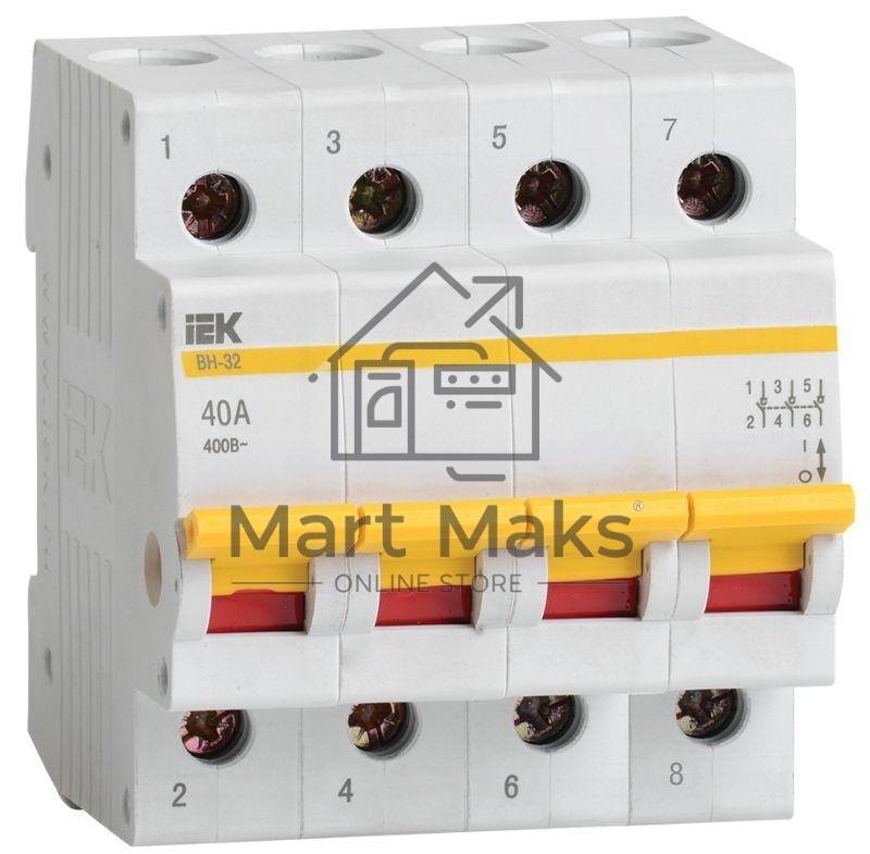 Выключатель нагрузки (мини-рубильник) Iek MNV10-4-040 ВН-32 4Р 40А ИЭК