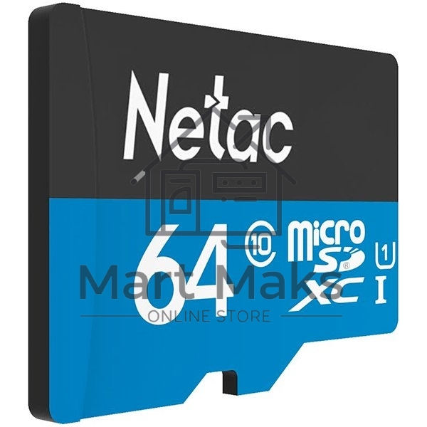 Флеш карта microSDHC 64GB Netac P500 <NT02P500STN-064G-S> (без SD адаптера) 80MB/s