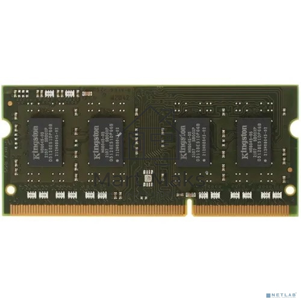 Оперативная память Kingston ValueRAM, DDR3, 4GB (1x4GB), 1600MHz, CL11, SO-DIMM