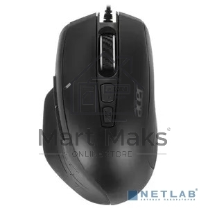 Мышь проводная Acer OMW124 черный, 6400 dpi, USB, кнопки - 8