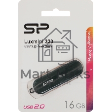 Флешка USB 16Gb Silicon Power LuxMini 320, USB 2.0, Зеленый