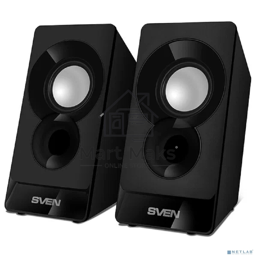Колонки Sven 300 2.0 черный 6Вт