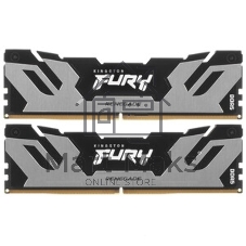 Оперативная память Kingston Fury Renegade, DDR5, 32Gb (1x32GB), 6400MHz, CL32, DIMM, радиатор, серебристый/черный