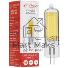 Лампа LED Thomson G4, капсульная, 6Вт, 6500К, белый холодный, TH-B4221, 1 шт.