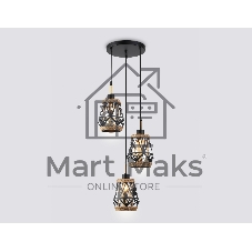 Светильник Ambrella light TR8522/3 BK/SB черный/бронза E27/3 max 60W D380*1000