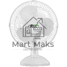 Вентилятор Rix RDF-2200W белый, настольный, 30 Вт, 2 скорости, 22 см