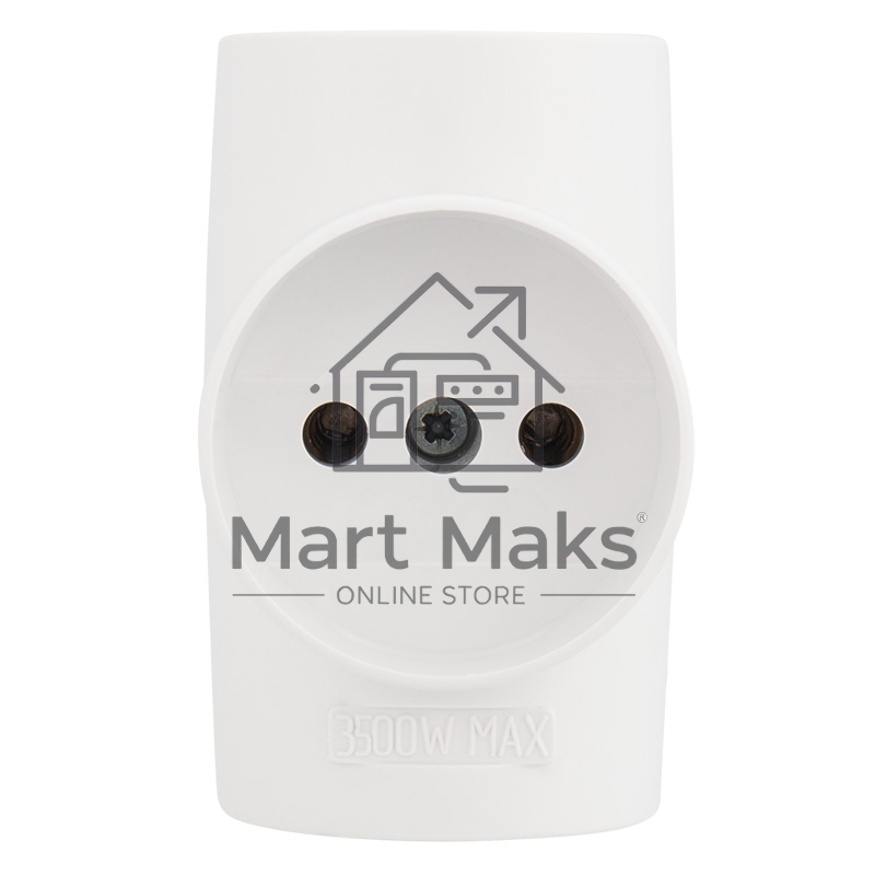 Тройник электрический 10 А без заземления белый Rexant